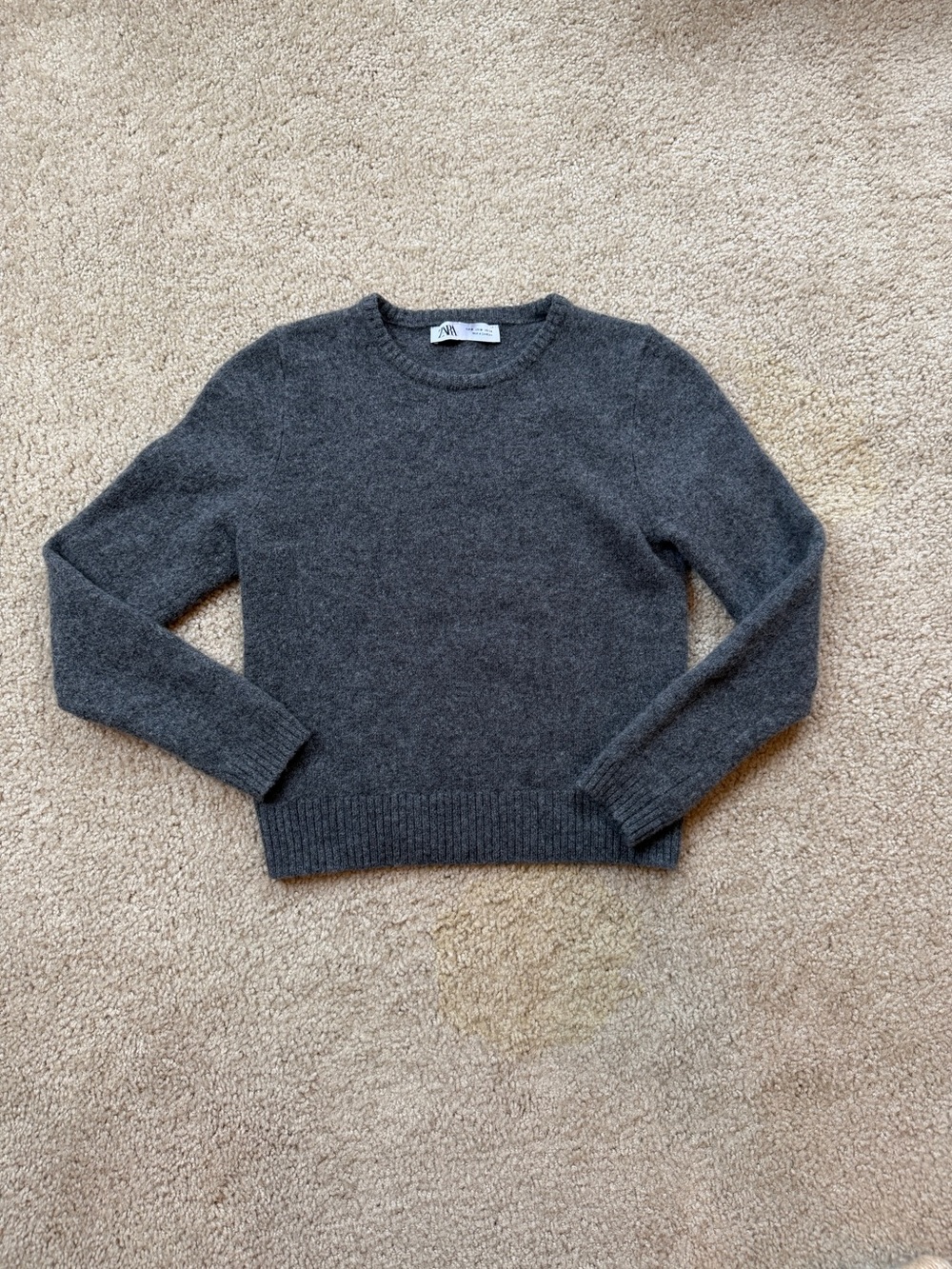Zara Women’s Wool Crewneck Sweater - Gray